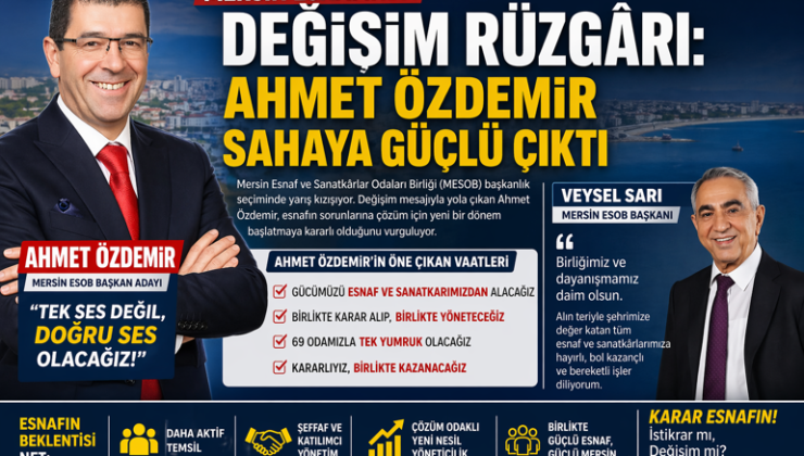 Mersin Esnafında Değişim Rüzgârı: Ahmet Özdemir Sahaya Güçlü Çıktı