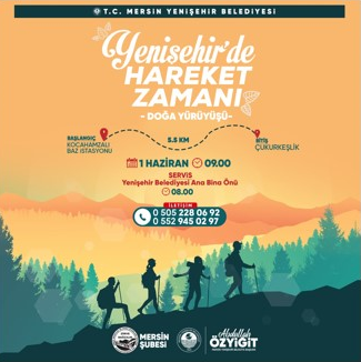 Yenişehir Belediyesinin doğa yürüyüşleri 1 Haziran’da başlıyor