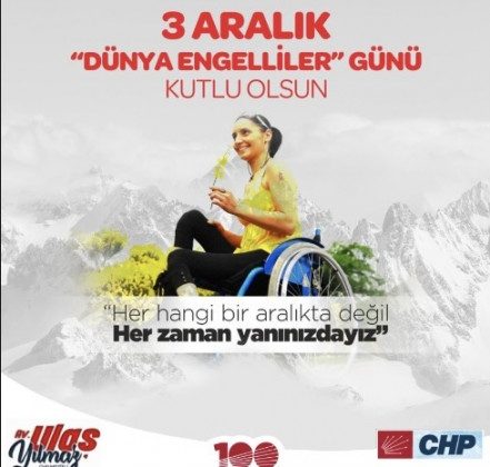 3 Aralık Dünya Engelliler Günü vesilesiyle tüm vatandaşlara çağrıda bulunan Başkan Yılmaz,