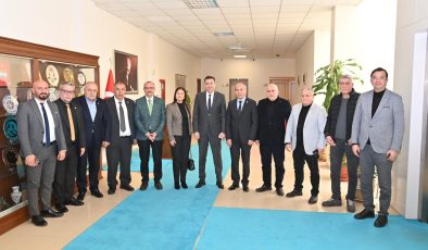 AGF ve BİK Genel Kurul Üyeleri, OKÜ Rektörü Prof. Dr. Turgay Uzun’u Ziyaret Etti