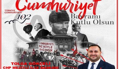 chp mezitli ilçe başkanı 29 ekim bayram mesajı