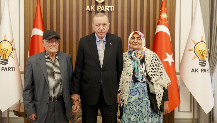 Cumhurbaşkanı Erdoğan, Şehit Ailesini Kabul Etti.