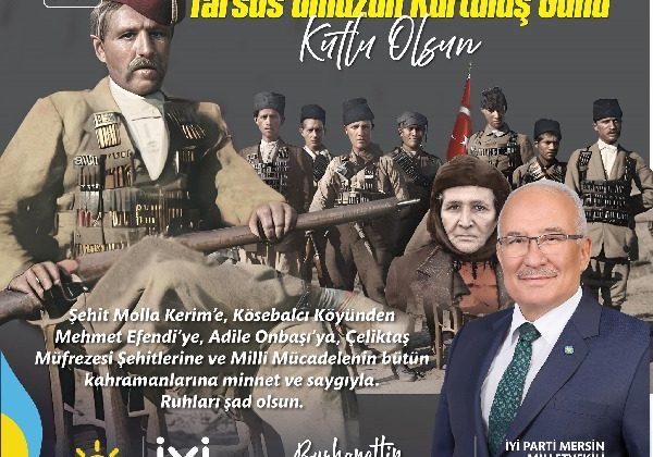 TARSUS’TA GURUR GÜNÜ: KURTULUŞUN 104. YILI COŞKUYLA KUTLANIYOR!
