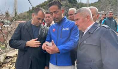 Kıratlı, heyelan bölgesinde incelemelerde bulundu