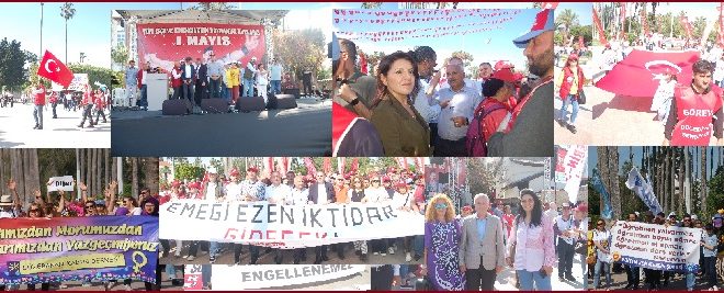MERSİN’DE TARİHİ 1 MAYIS: ON BİNLER ALANLARA SIĞMADI!