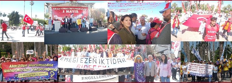 MERSİN’DE TARİHİ 1 MAYIS: ON BİNLER ALANLARA SIĞMADI!