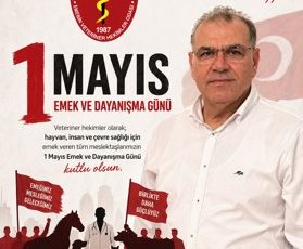 Mersin Veteriner Hekimleri Odası’ndan 1 Mayıs Mesajı: “Emeğin ve Alın Terinin Yanındayız”