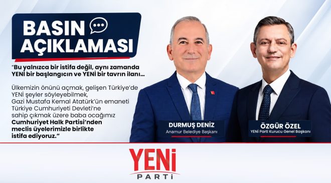 Anamur Belediye Başkanı Durmuş Deniz, CHP’den İstifa Etti: