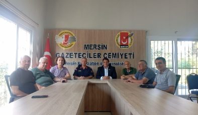 Mersin Jandarma Komutanı Tuğgeneral Ercan Atasoy’dan Mersin Gazeteciler Cemiyeti’ne Veda Ziyareti