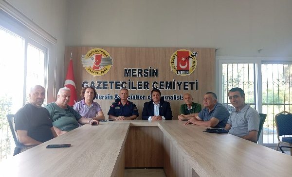 Mersin Jandarma Komutanı Tuğgeneral Ercan Atasoy’dan Mersin Gazeteciler Cemiyeti’ne Veda Ziyareti