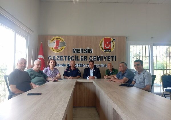 Mersin Jandarma Komutanı Tuğgeneral Ercan Atasoy’dan Mersin Gazeteciler Cemiyeti’ne Veda Ziyareti