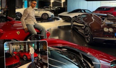 Portekizli yıldız futbolcu Cristiano Ronaldo garajını açtı,