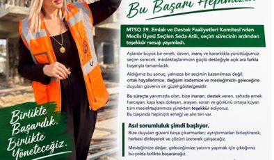 Seda Atik: “Bu Başarı Hepimizin, Birlikte Yöneteceğiz”